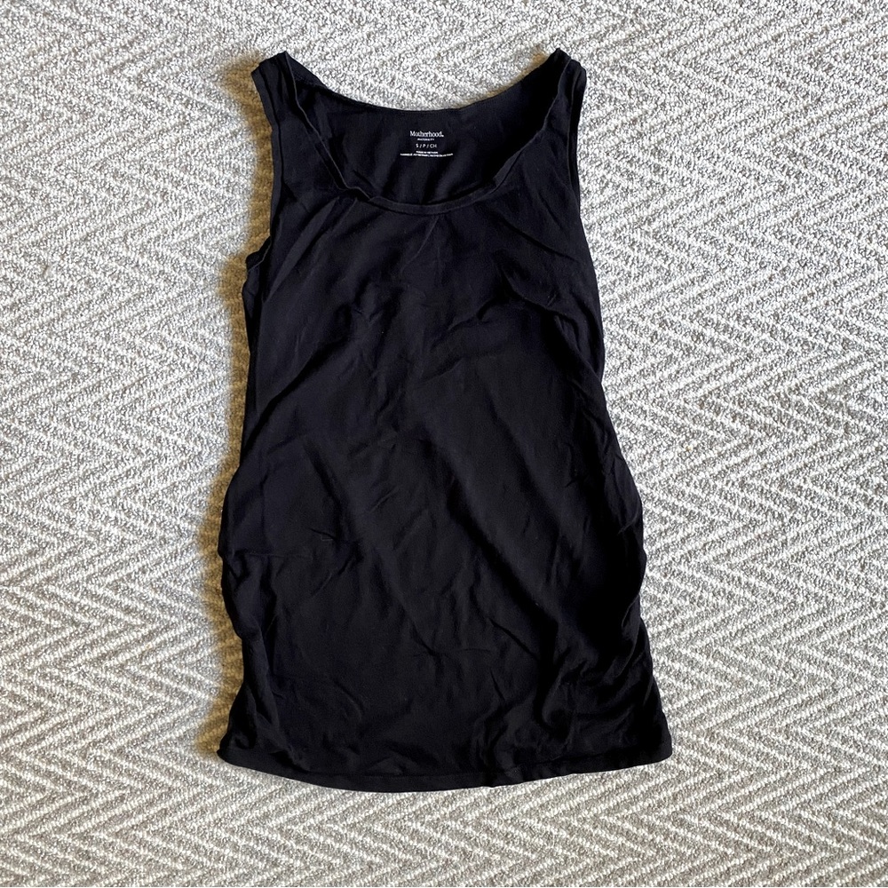 3/$15!💗 Basic black Motherhood Maternity tank, S